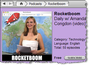 Amanda on iTunes Rocketboom
