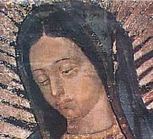 Foto cara de la Virgen de Guadalupe
