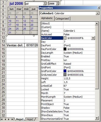 JLD Excel en Castellano - Usar Microsoft Excel eficientemente: Insertar un  calendario permanente en hojas de calculo Excel con Controles ActiveX