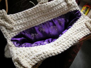 Suede purse by The Crochet Dude(tm) - inside