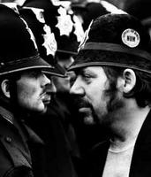 Don McPhee photo of miner and policeman