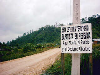 Zapatista sign