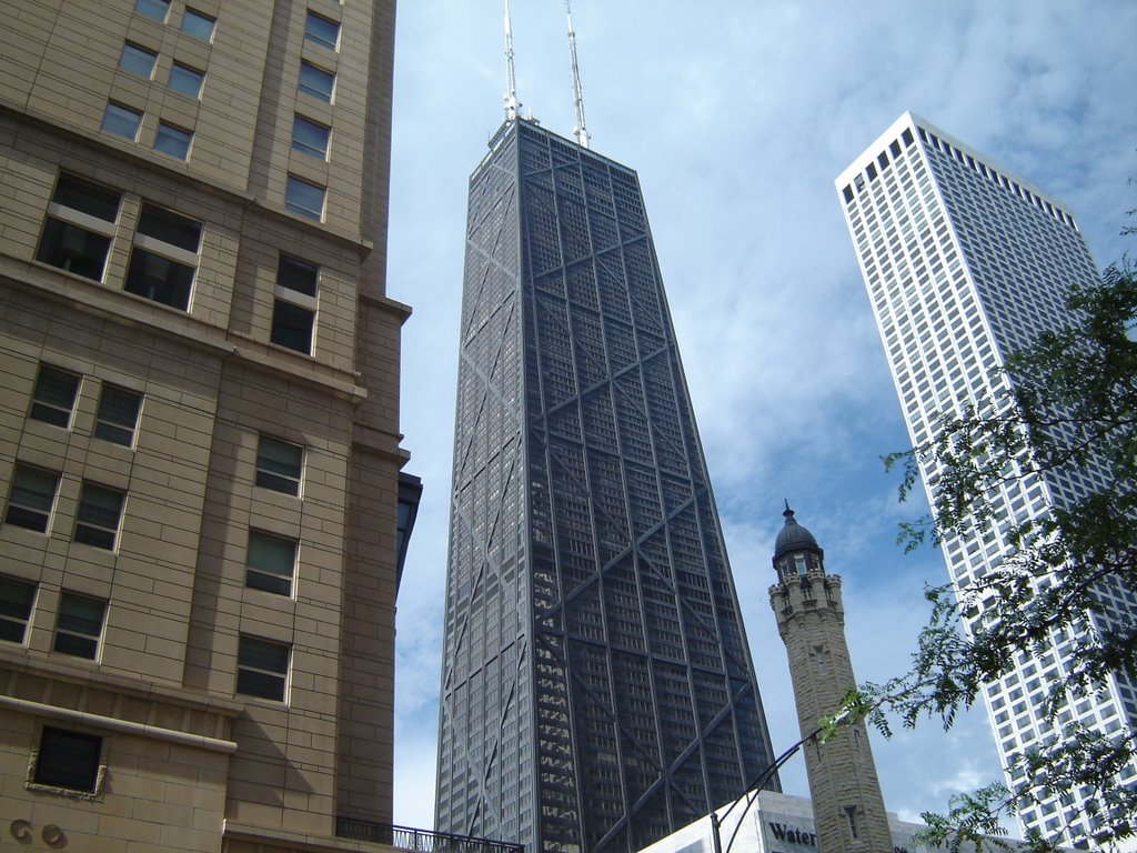 В каком доме 100 этажей. Центр Джона Хэнкока Чикаго. Башня Джона Хэнкока Чикаго. Хэнкок Билдинг в Чикаго. Джон Хэнкок центр в Чикаго.