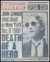 John Lennon Death Headline