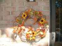 The wreath for the fall I made several years ago.