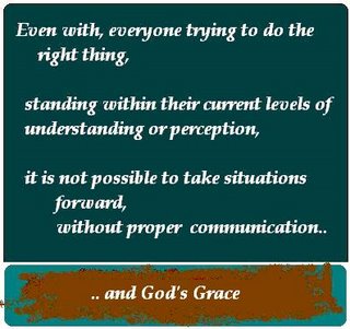 Communication,God's Grace,Doing the right thing