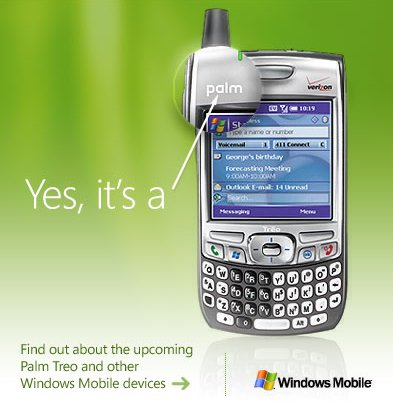 Palm running Microsoft Windows Mobile