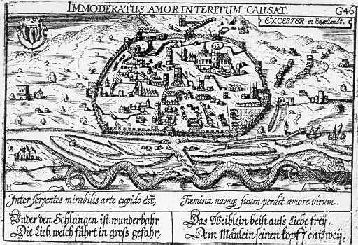 Meisner map of Exeter,1700