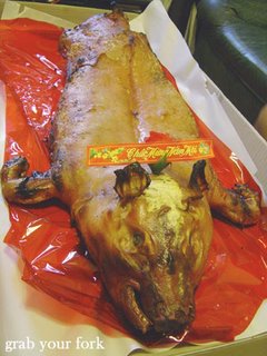 Chinese New Year roast suckling pig whole body