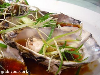 steamed Pacific oysters