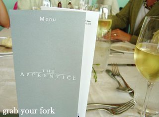 The Apprentice menu