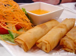 mango chicken spring rolls