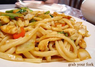 hand-made noodles with chicken