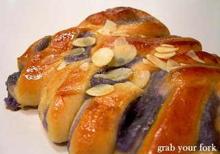 purple yam and taro bun