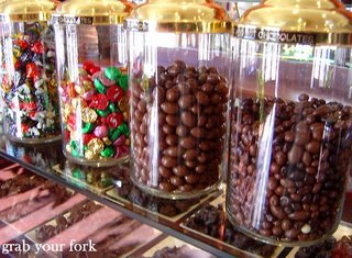 glass jars of chocolate and sweets