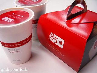 85c coffee and cake packaging