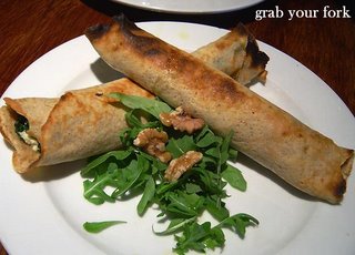 spelt crepes with spinach