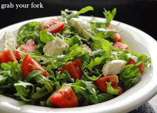 tomato rocket labneh salad