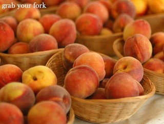 baskets of peaches