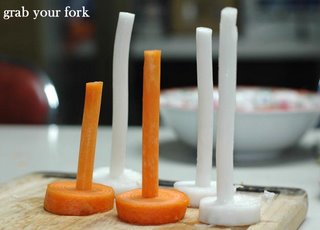 carrot and radish nail stumps