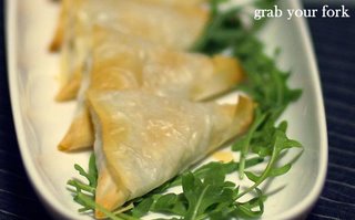 cheese and spinach triangles