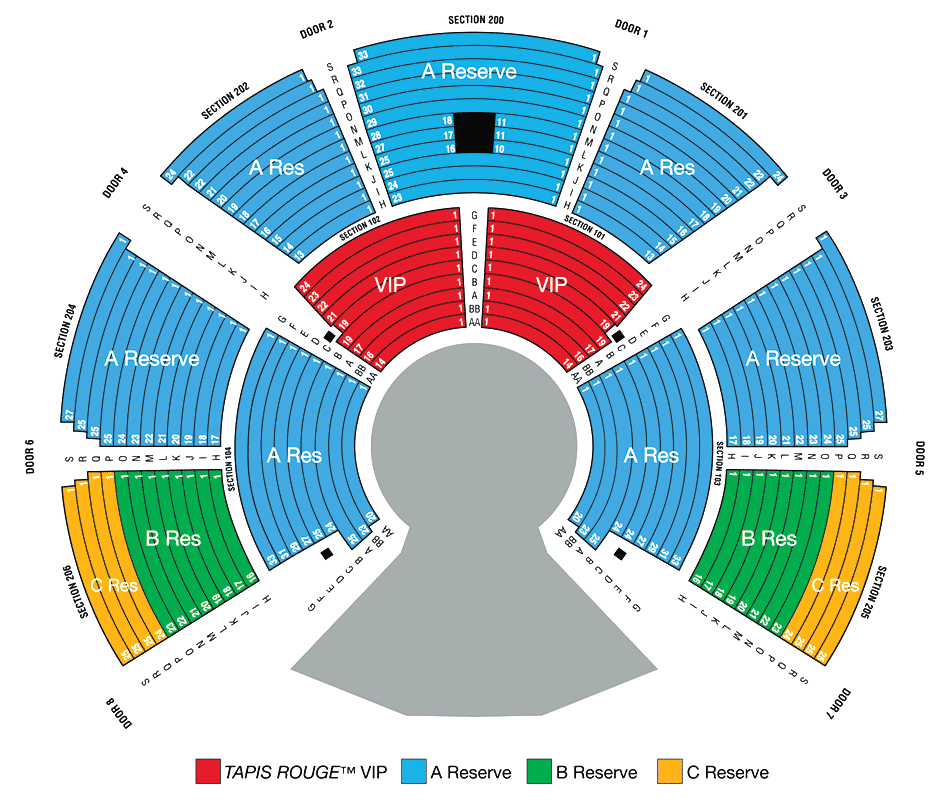 Le Reve Seating Chart