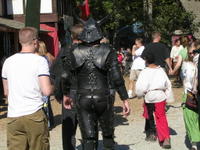 Some kind of black leather fantasy knight