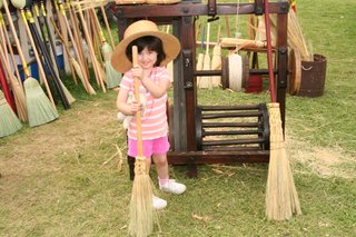 Dinker wearing the broom maker's hat at the 2006 Kutztown Festival