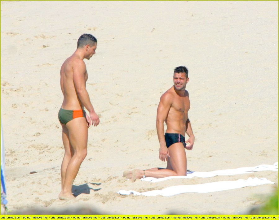 Ricky Martin At The Beach.