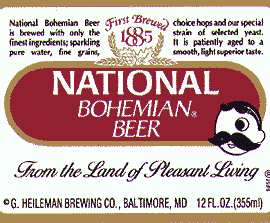 National Bohemian Beer Label, From the Land of Pleasant Living