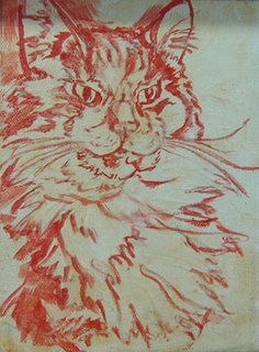 Cat Drawing by Lori Levin