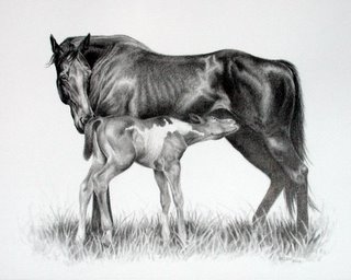 Mare and Foal by Levin