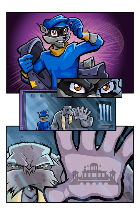 Pages From The Sly Cooper Comic