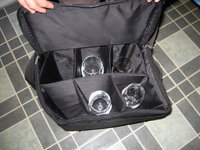 wine glass caddy padded adjustable compartments