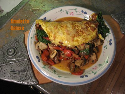 omelette deluxe spinach red bell peppers mushrooms onions cheese
