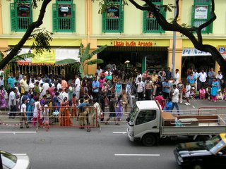 devotees on foot procession