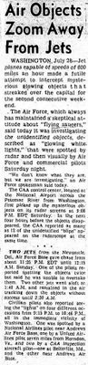 Air Objects Zoom Away Sturgis Journal 7-28-1952