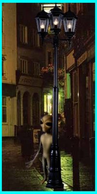 Alien Behind Street Light