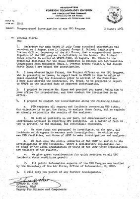 Congressional Investigation FTD 8-3-1961 Complete