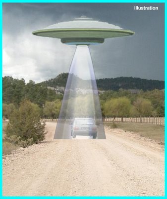 UFO Beam on Car
