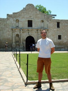 Andy outside the Alamo