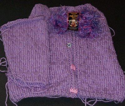 Lissa's sweater in progress