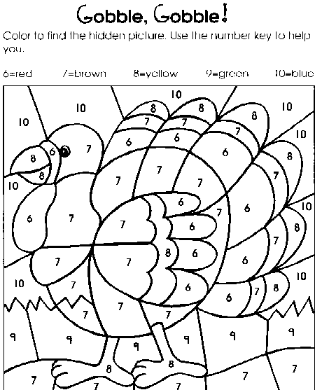 Turkey Color By Number 3
