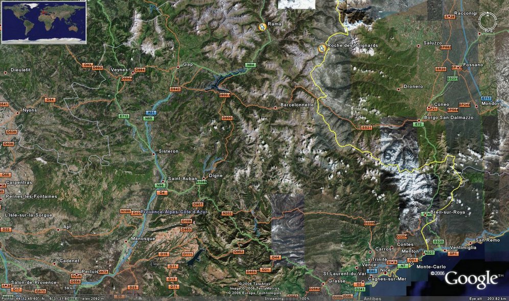 Alpine Archaeology Southern French Alps Location Map