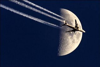 jet pass over moon