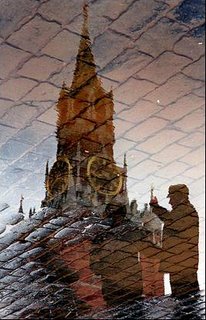 reflection of The Kremlin's Spassky Tower