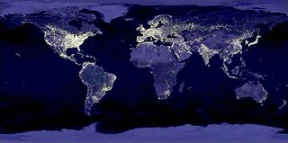 Earth looks like at night