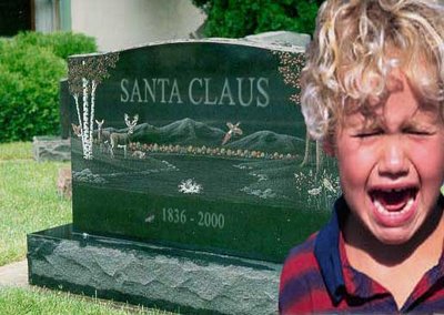 kid craying for death of santa clause