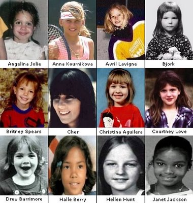 Celebrities pictures as kid. They are cute