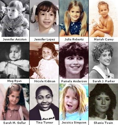 Hollywood celebrities' photos when they are kid and teenage